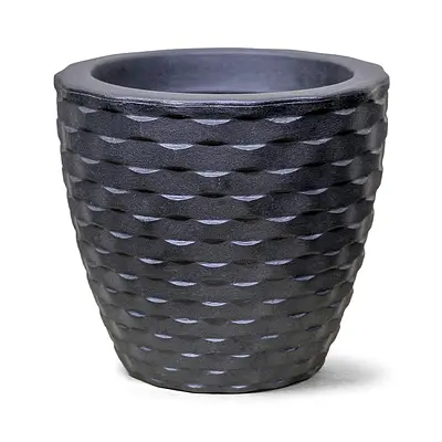 Vaso Terraza Elo Redondo Preto