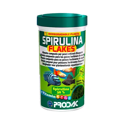 Alimento Prodac Spirulina Flakes para Peixes 50g