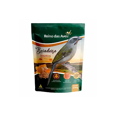 Ração Reino das Aves Boiadeiro Insetos para Pássaros - 500 g