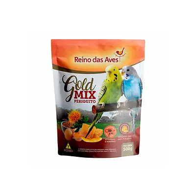 Ração Reino das Aves Gold Mix Periquito - 500g