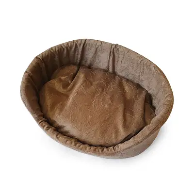 Cama São Benedito Pet Europa Luxo Sued Marrom para Cães
