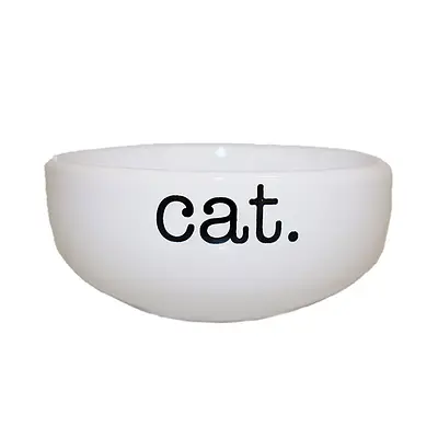 Comedouro Pet Injet Cerâmica Cat Branco para Gatos