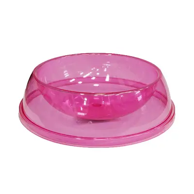 Comedouro e Bebedouro Para Cães Cristal Rosa Tudo Pet 600ml