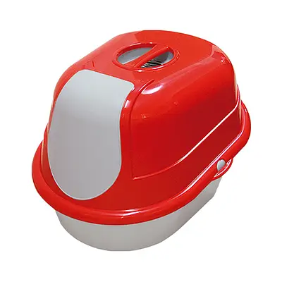 Banheiro Furacão Pet Cat Toalete Vermelho para Gatos
