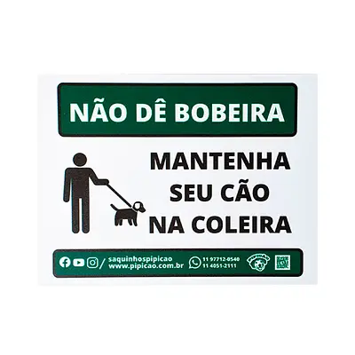 Placa Pipicão Sinalização para Condomínio