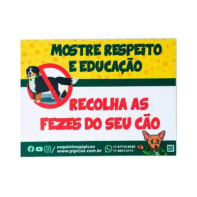 Placa Pipicão Informativa