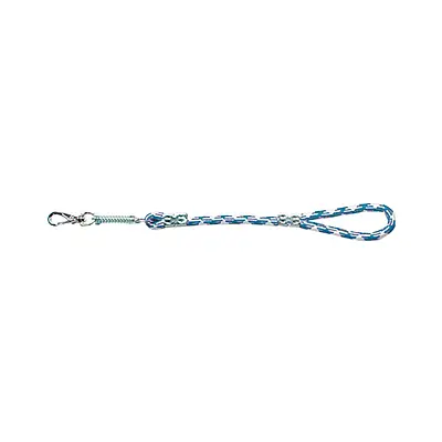 Guia Furacão Pet Corda Roliça com Amortecedor Azul para Cães - 1,5 m