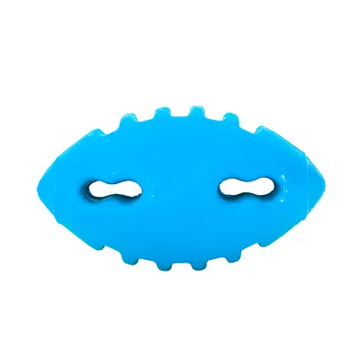 Brinquedo Furacão Pet Bola de Borracha Maciça Futebol Americano Azul para Cães