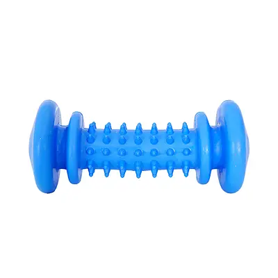 Brinquedo Furacão Pet Halteres de Borracha Maciça Ossinho Azul para Cães