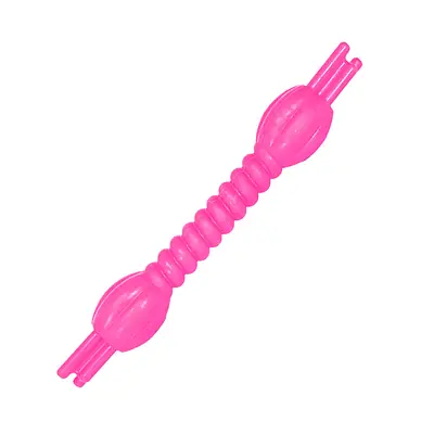 Brinquedo Furacão Pet Bastão Torcido de Borracha Maciça Rosa para Cães