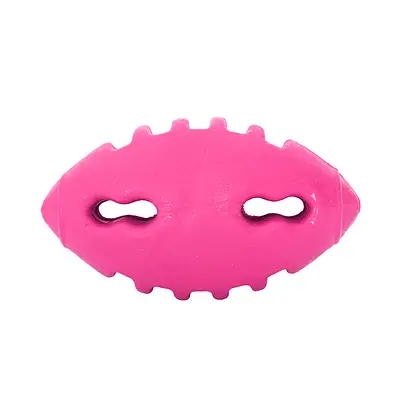 Brinquedo Furacão Pet Bola de Borracha Maciça Futebol Americano Rosa para Cães