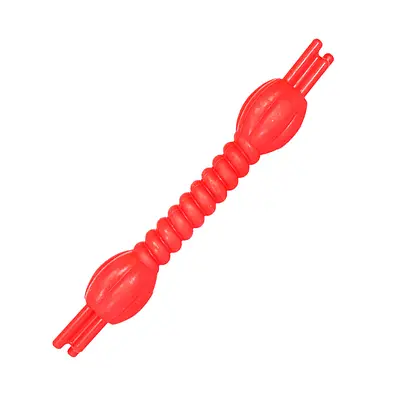 Brinquedo Furacão Pet Bastão Torcido de Borracha Maciça Vermelho para Cães