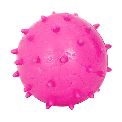 Brinquedo Furacão Pet Bola de Borracha Maciça Mamona Rosa para Cães