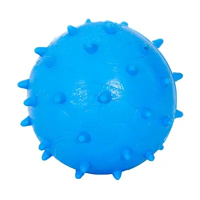 Brinquedo Furacão Pet Bola de Borracha Maciça Mamona Azul para Cães