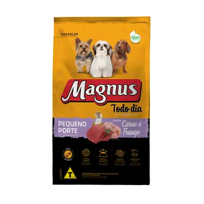 Ração Premium Magnus Todo dia Cães Porte Pequeno Adulto Carne e Frango 15kg