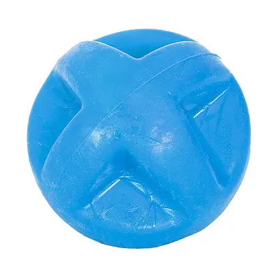 Brinquedo Furacão Pet Bola de Borracha Maciça Superball Azul para Cães