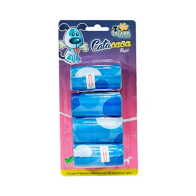 Refil Cata Caca Savana Azul para Cães