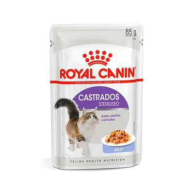 Ração Úmida Royal Canin Sachê Castrados Jelly para Gatos Adultos Castrados 85 g