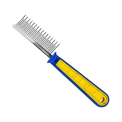 Pente Duplo Savana 32 Dentes com Cabo de Plástico para Cães e Gatos