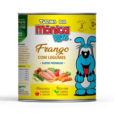 Ração Úmida Turma da Mônica Pets Frango com Legumes para Cães 280 g