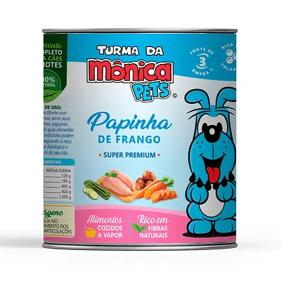 Ração Úmida Turma da Mônica Pets Papinha de Frango para Cães 280 g