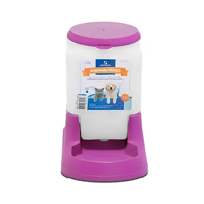 Bebedouro Alvorada Prático Auto Rosa para Cães e Gatos 3l