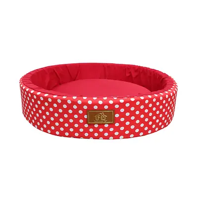 Cama Fábrica Pet Redonda Unic Vermelho para Cães e Gatos