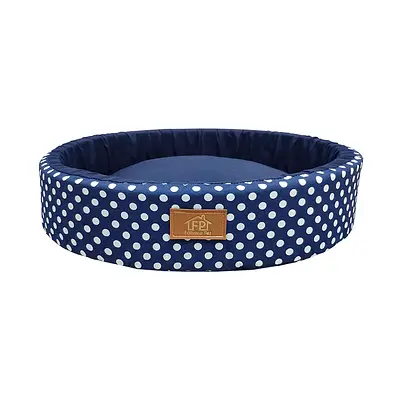 Cama Fábrica Pet Redonda Unic Azul para Cães e Gatos