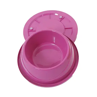 Comedouro e Bebedouro Alvorada Pesado e Gelado Anti Formigas Rosa para Cães e Gatos