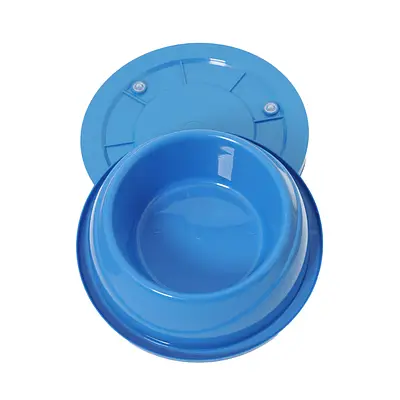 Comedouro e Bebedouro Alvorada Pesado e Gelado Anti Formigas Azul para Cães e Gatos