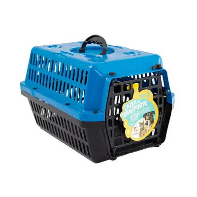 Caixa de Transporte Alvorada New Azul para Cães e Gatos