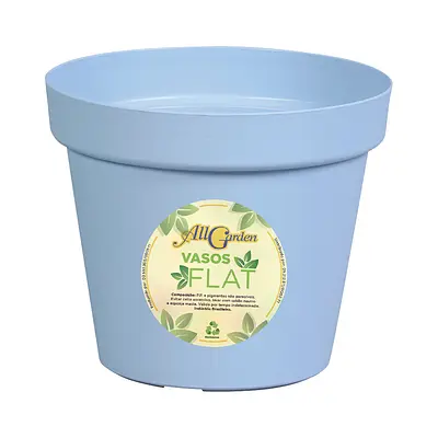 Vaso All Garden Flat Redondo Azul