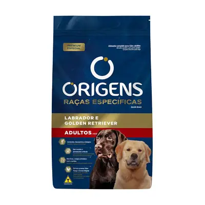 Ração Origens Cães Adultos Labrador e Golden 15kg