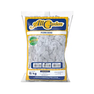 Pedras para Decoração All Garden Seixos para Jardim 15 kg