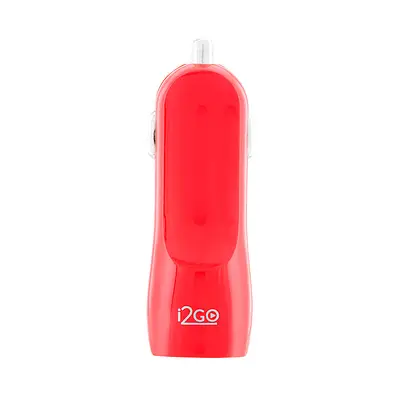 Carregador Veicular I2GO com 2 Saídas USB Vermelho