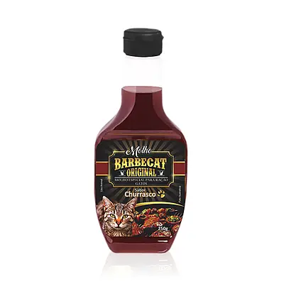 Molho para Ração Ipet BarbeCAT Original Sabor Churrasco - 250g