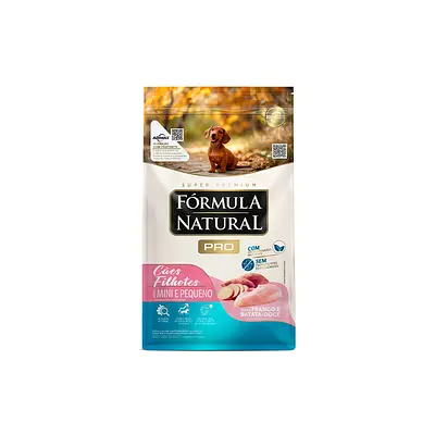 Ração Fórmula Natural Pró para Cães Filhotes de Porte Mini e Pequeno Sabor Frango e Batata Doce