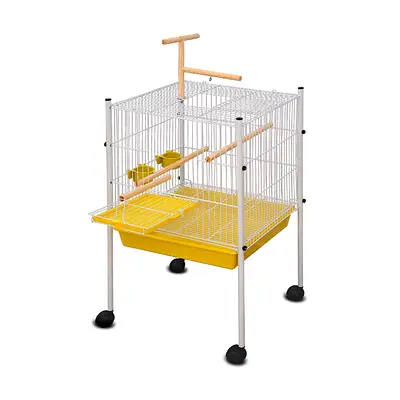Viveiro Bragança Mini Play para Calopsita Branco e Amarelo