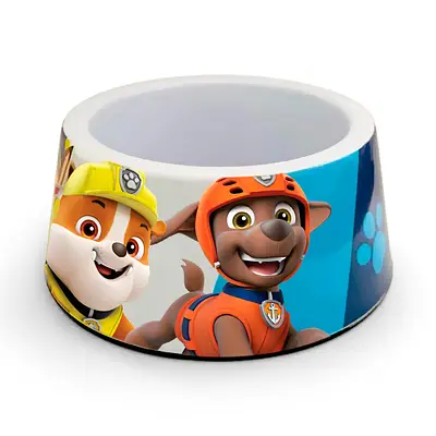 Comedouro Chalesco Patrulha Canina Azul para Cães