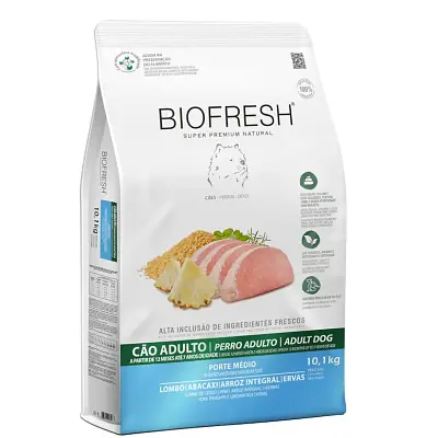 Ração Biofresh Cães Adultos Raças Médias Lombo e Abacaxi 10,1 kg