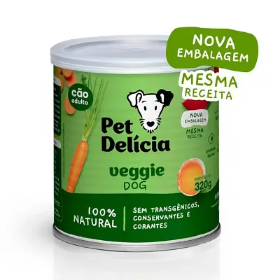 Ração Umida Pet Delicia Cães Veggie 320g