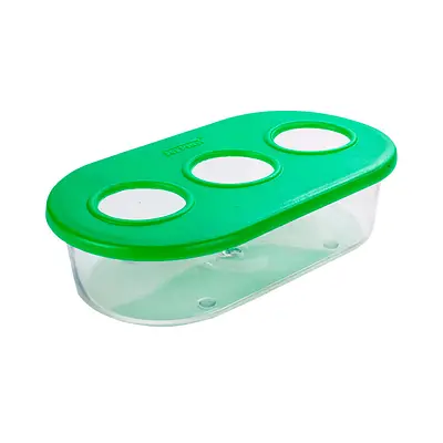 Comedouro Jel Plast Pet Piu Furos sem Gancho para Pássaros - Cores Sortidas