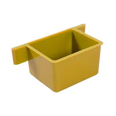 Comedouro Jel Plast Pet Piu Coxinho Lateral Amarelo para Pássaros