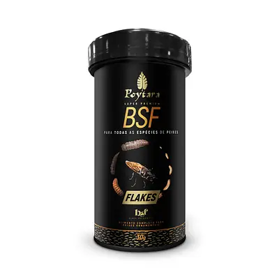 Alimento Poytara BSF Black Soldier Fly Flakes para Peixes 30 g
