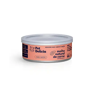 Molho Natural Pet Delícia Carne para Gatos 100 g