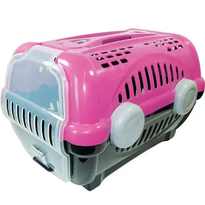 Caixa de Transporte Furacão Pet Luxo Rosa N2