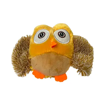 Brinquedo Napi Pelúcia Coruja Bege para Cães