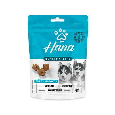 Snack Hana Healthy Life Puppy Growth para Cães 80g