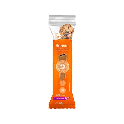 Snack Papaya Pets Bonão para Cães Adultos de Porte Médio e Grande Sabor Bacon
