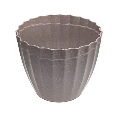 Vaso Evo Plissado Cinza Petra